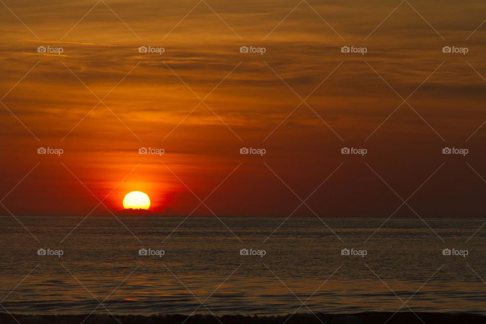 Sunrise on the beach.