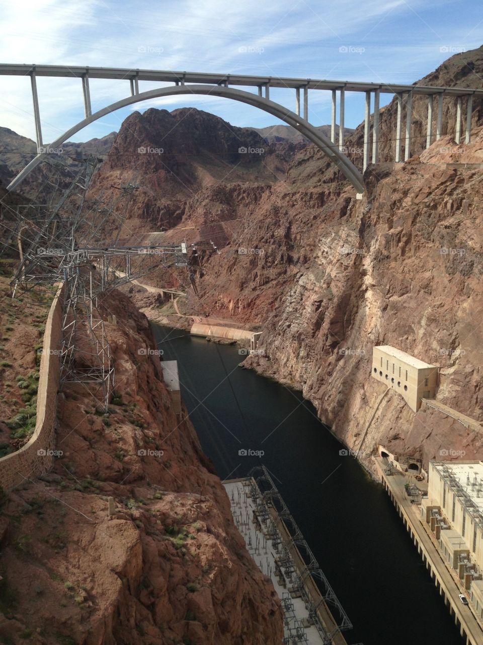 Looking over the Hoover Dam