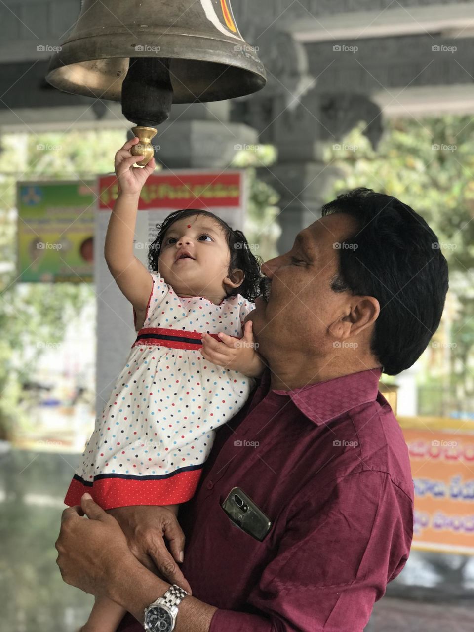 A warm full love of Indian grandfather towards his granddaughter 😍