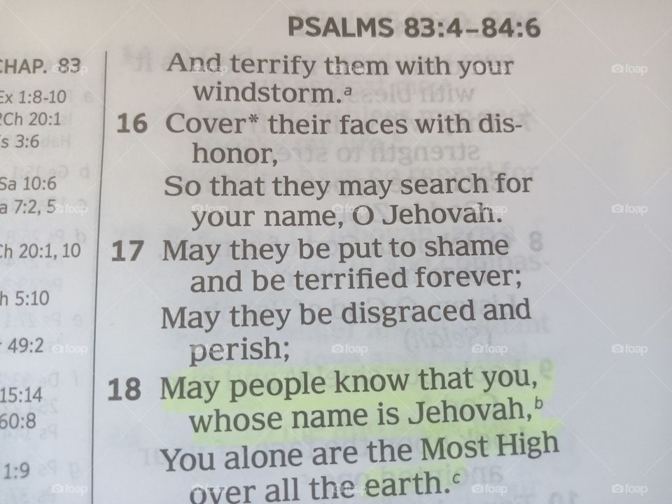 God's  name in the bible