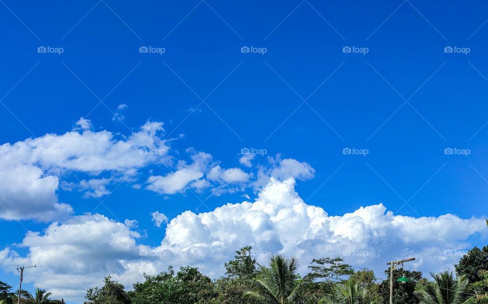 blue sky and white clouds