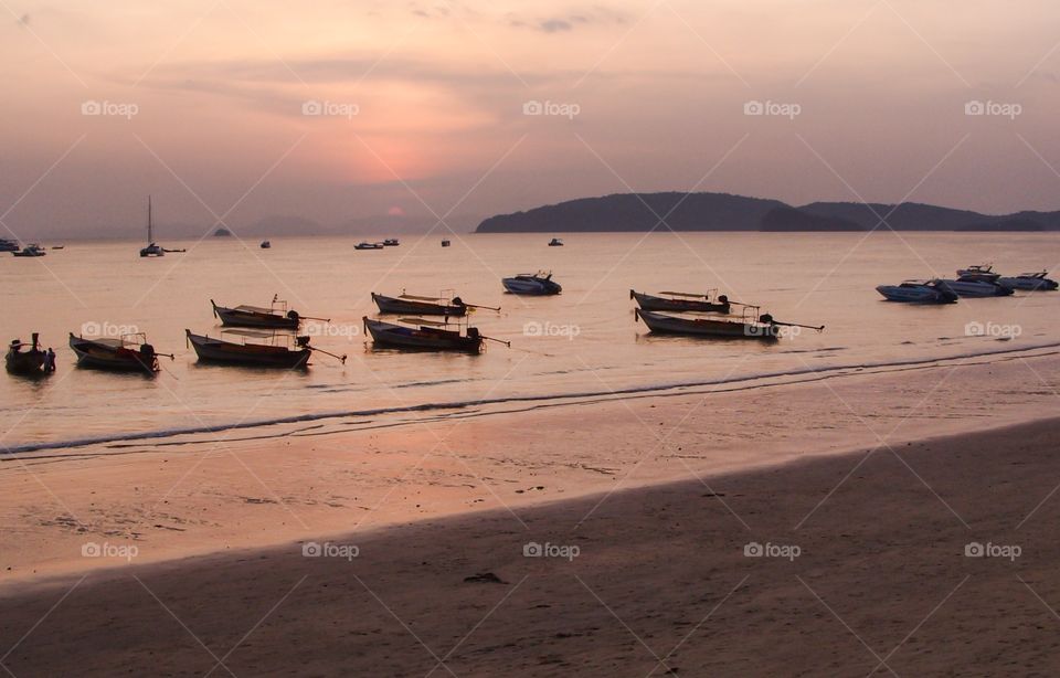 Sunset at Ao Nang beach