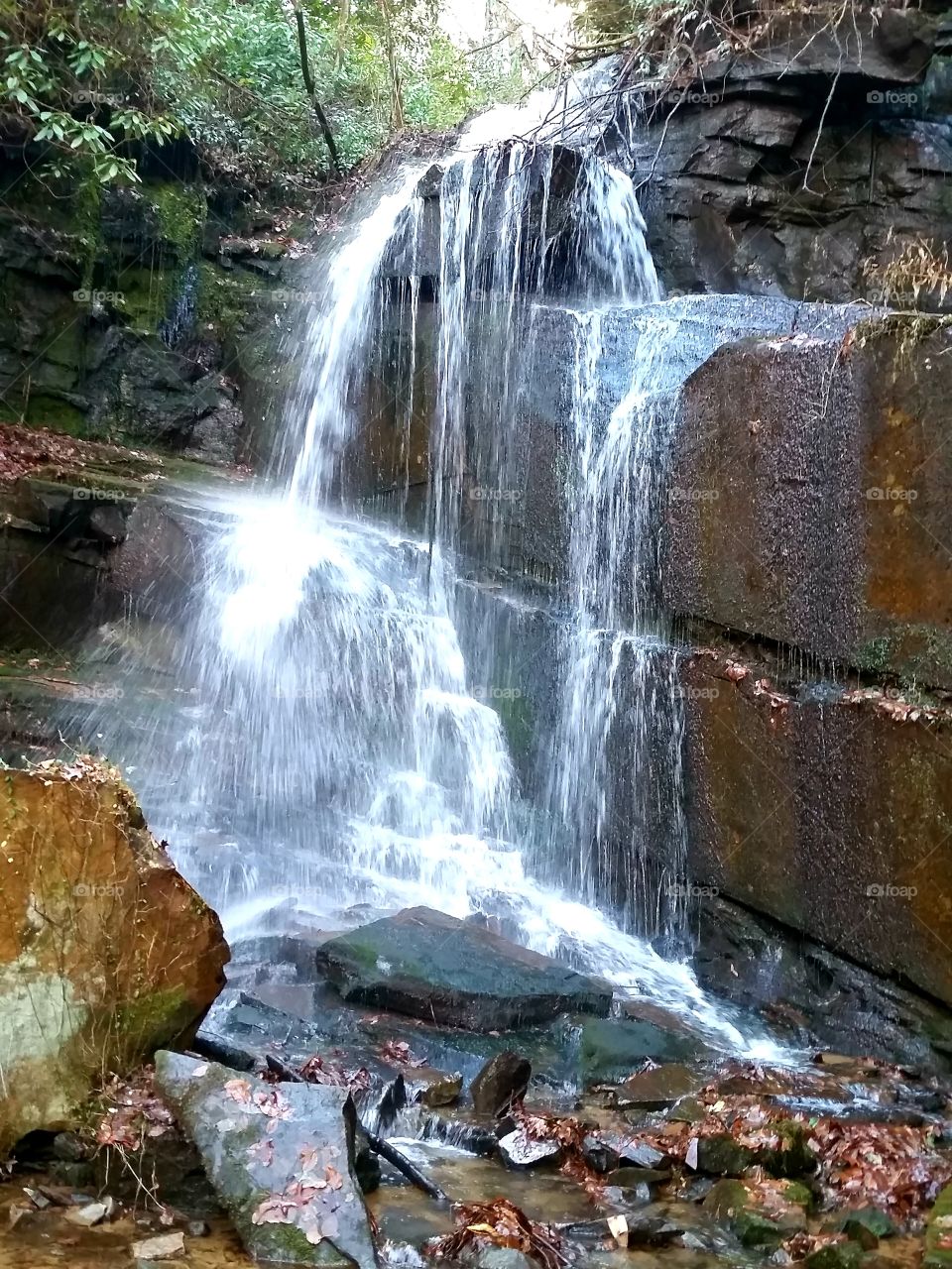 Beautiful Bad branch falls in the Georgia mountains