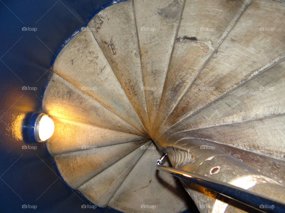 light blue pole stairs by kshapley