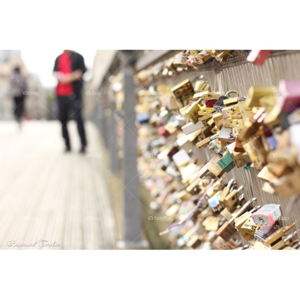 Paris' love locks. Pont des Arts in Paris
