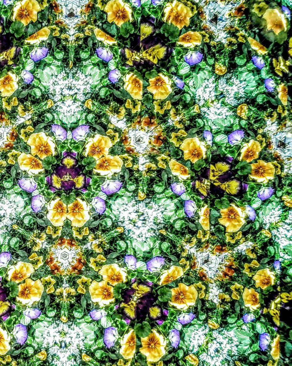 Kaleidoscope Pansy floral design