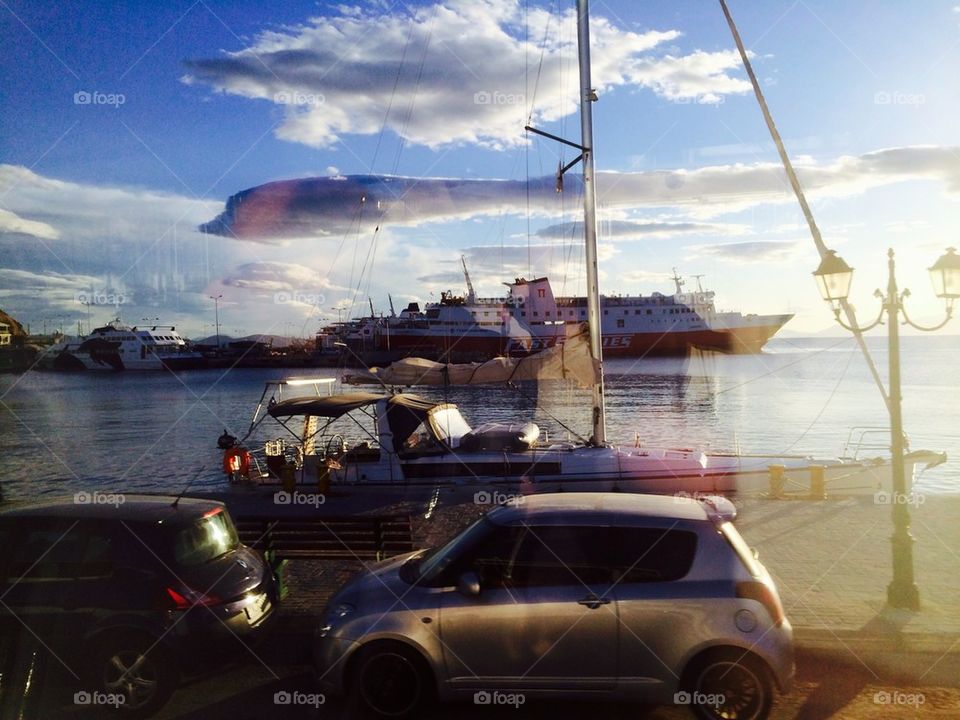 Greek Island Ferry Port