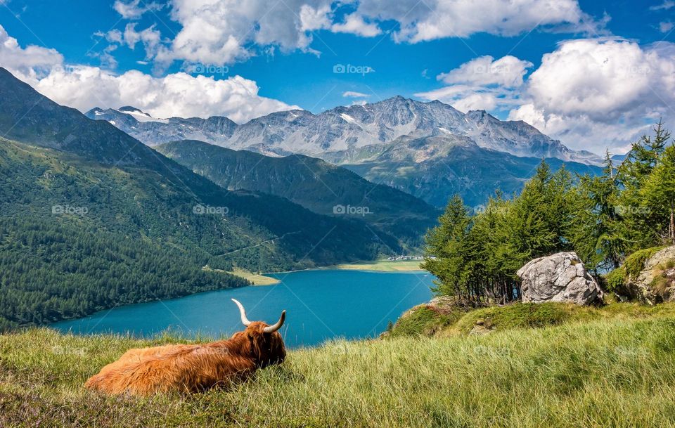 Beautiful mountain and lake natural landscape