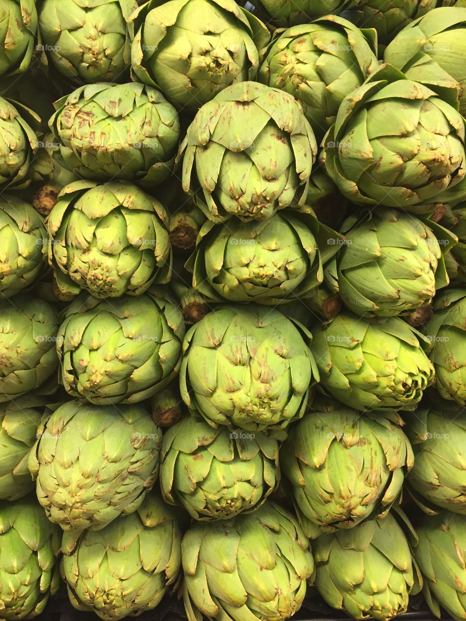 Stack of artichokes