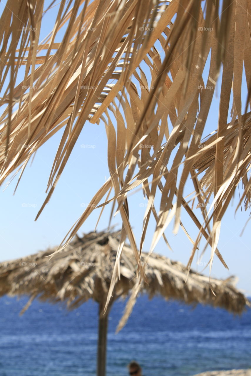 straw umbrella