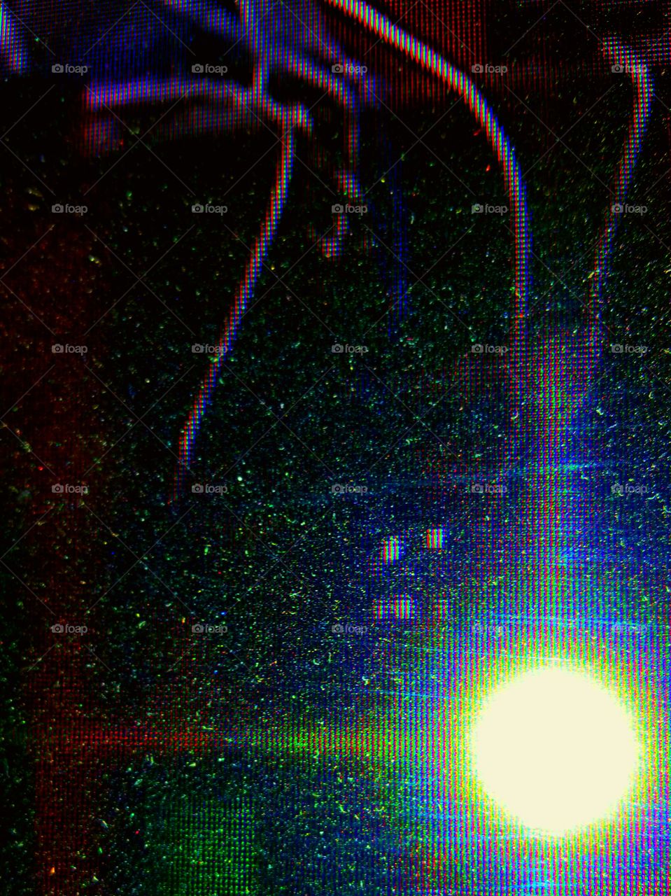 television screen up close