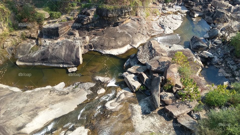 Water, River, Nature, Rock, Stream