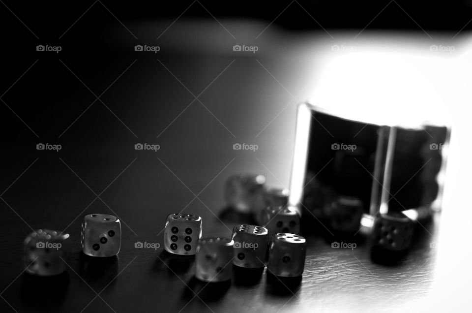Spilled dice