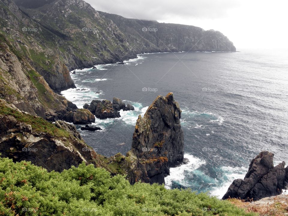 Cliffs at Cape Ortegal, Galicia, Spain.