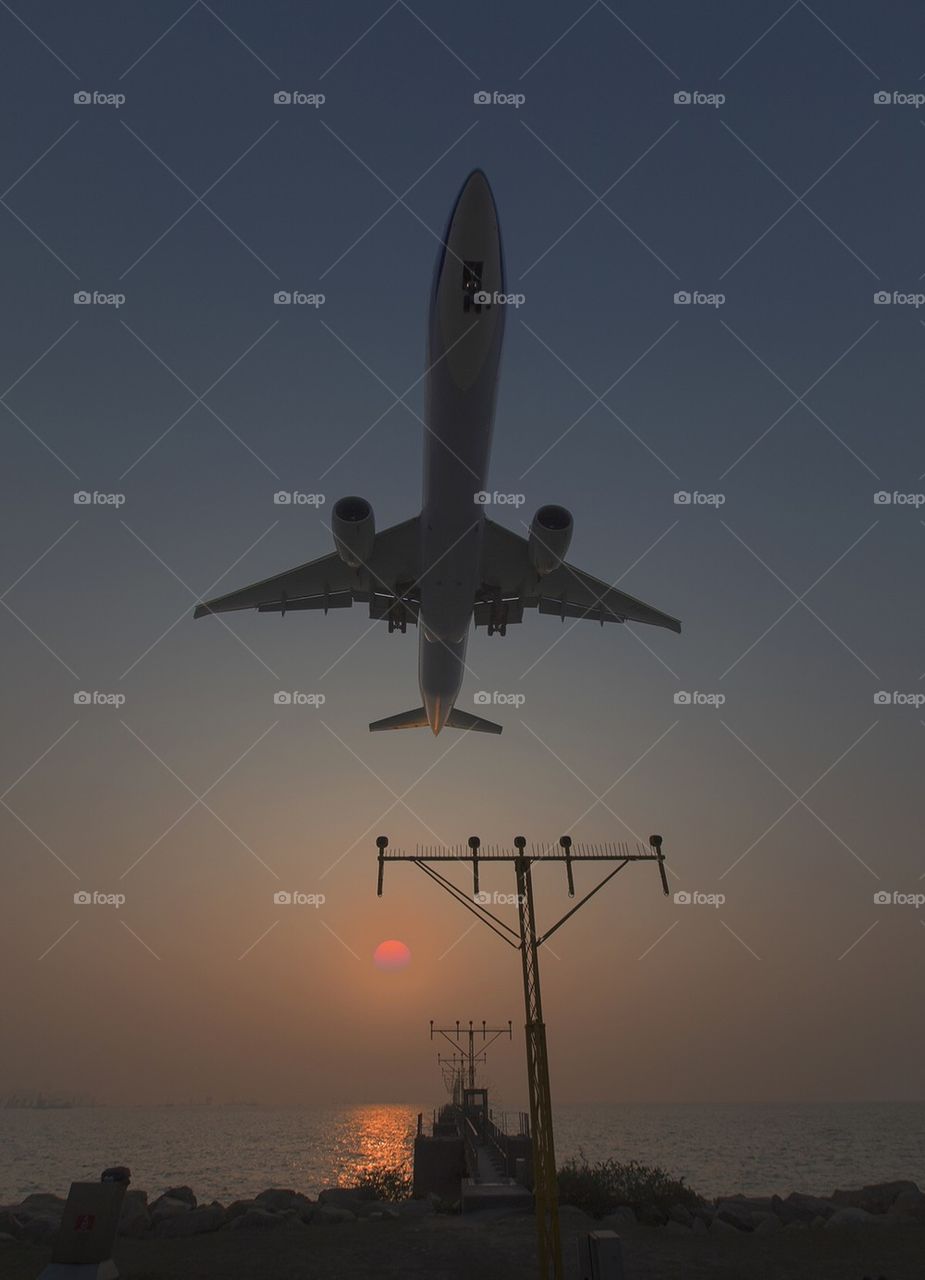 Landing at Hong Kong