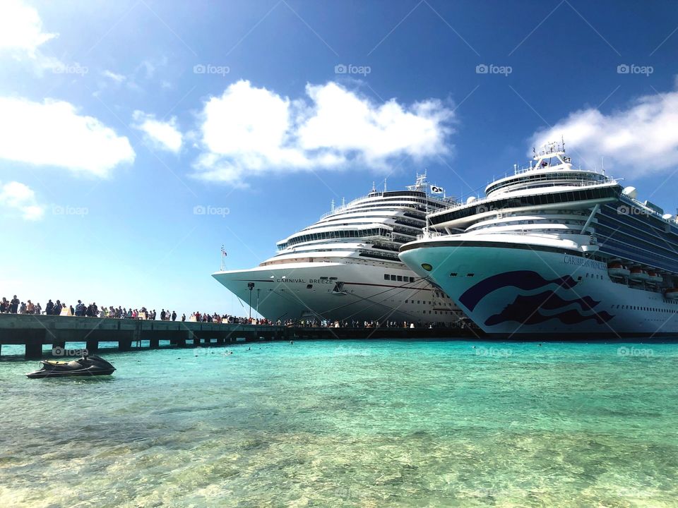 Carnival  Breeze, in Port at Grand Turk 