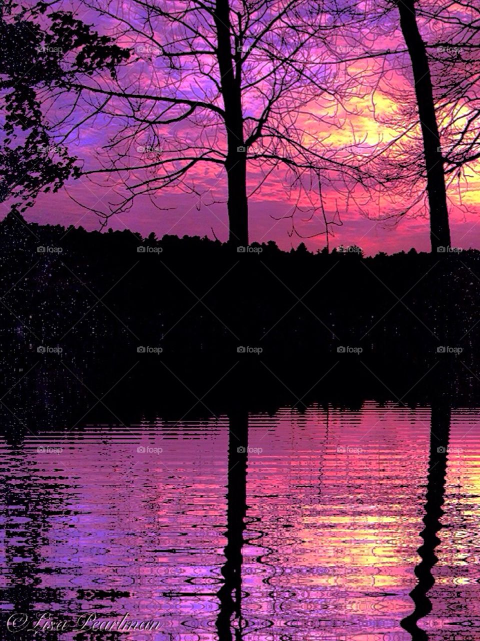 Purple Sunset Reflection