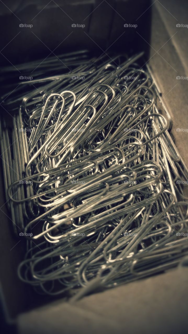 paper clips. office supplies that every one needs