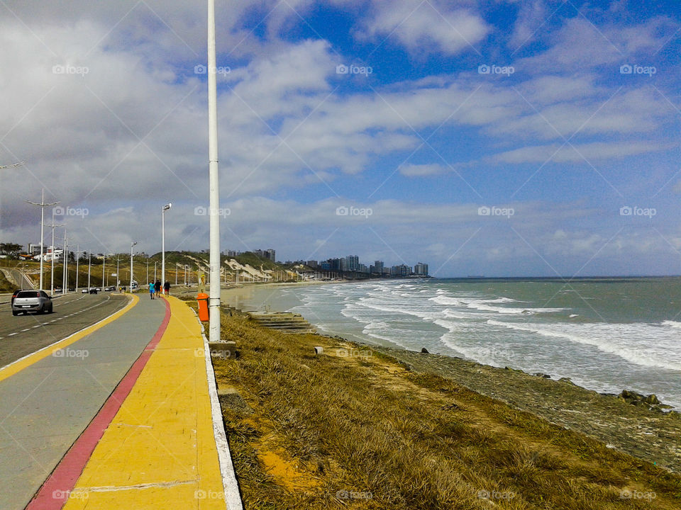 Calhau beach shore, São Luís,  MA.