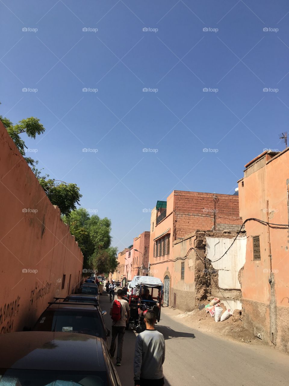 This picture is taken from Marrakech old city as you see here this is the old streets of Marrakech and mostly old streets looks like that ! 