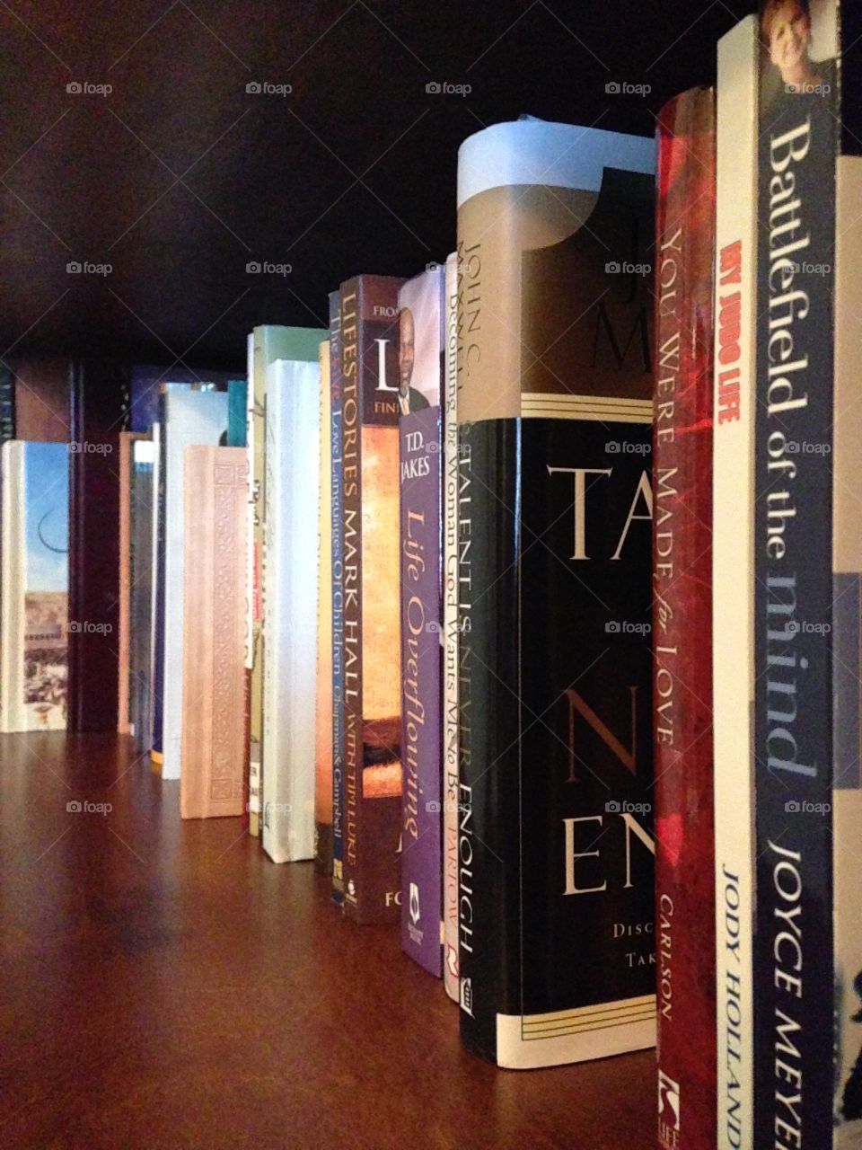 Someone loves to read. Bookshelf full of books