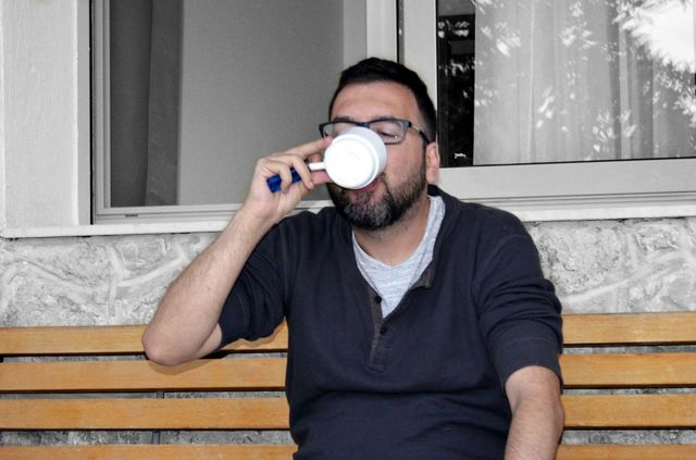 tomando un te