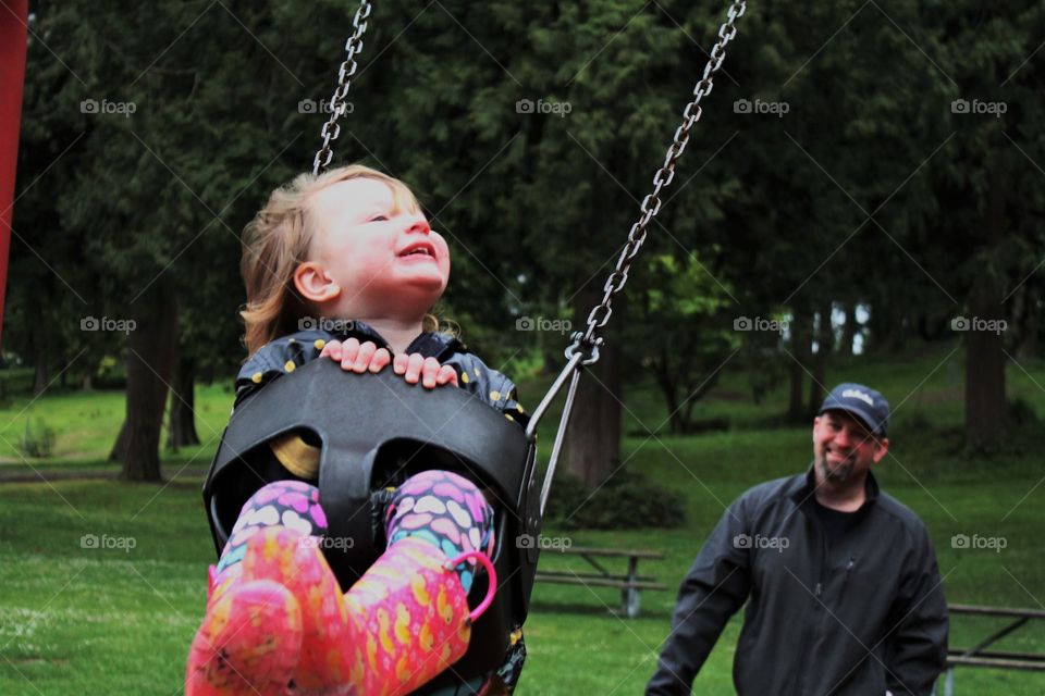 at the park with daddy