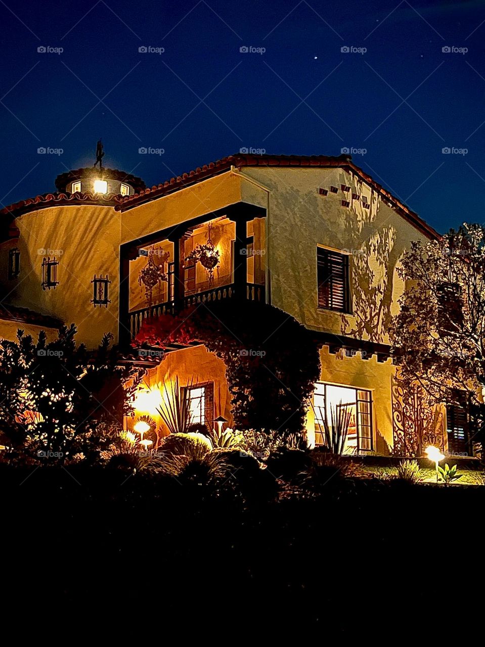 Evening of Twinkling Windows