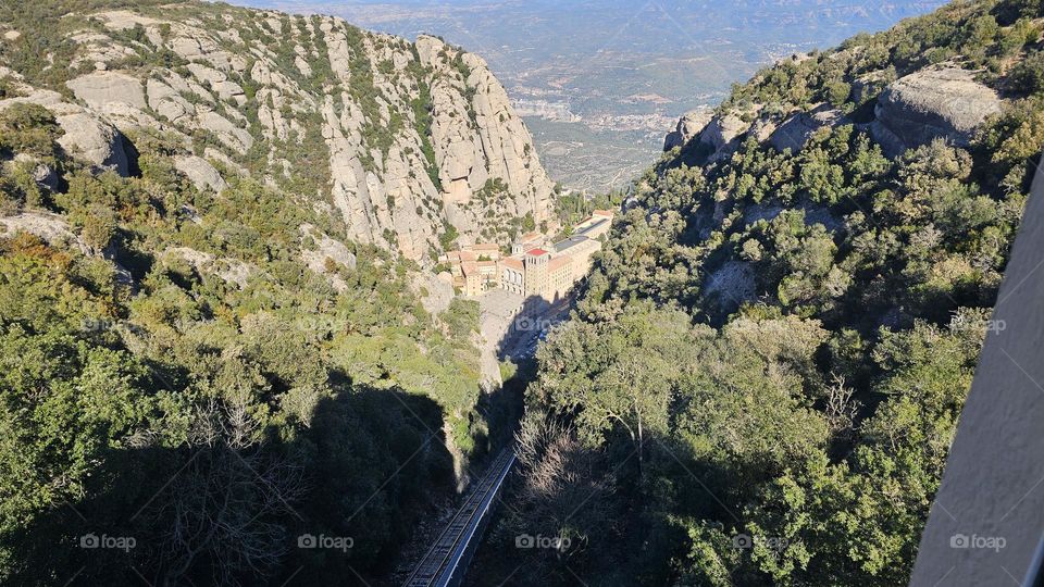 Parte alta de las montañas Monserrat catalunya (España)