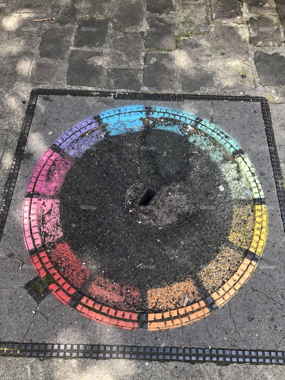 Color wheel street art