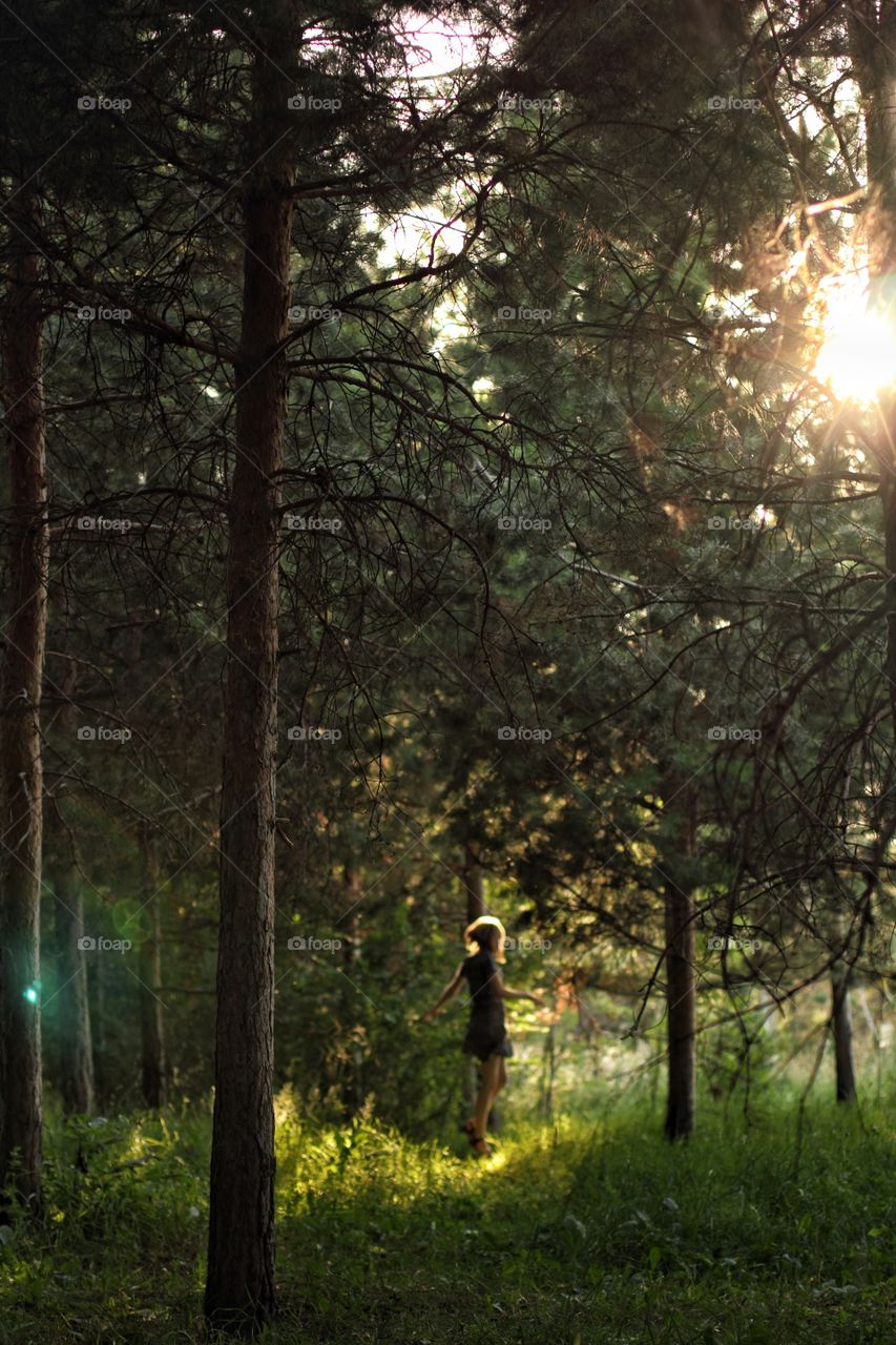 Dancing in the forest
