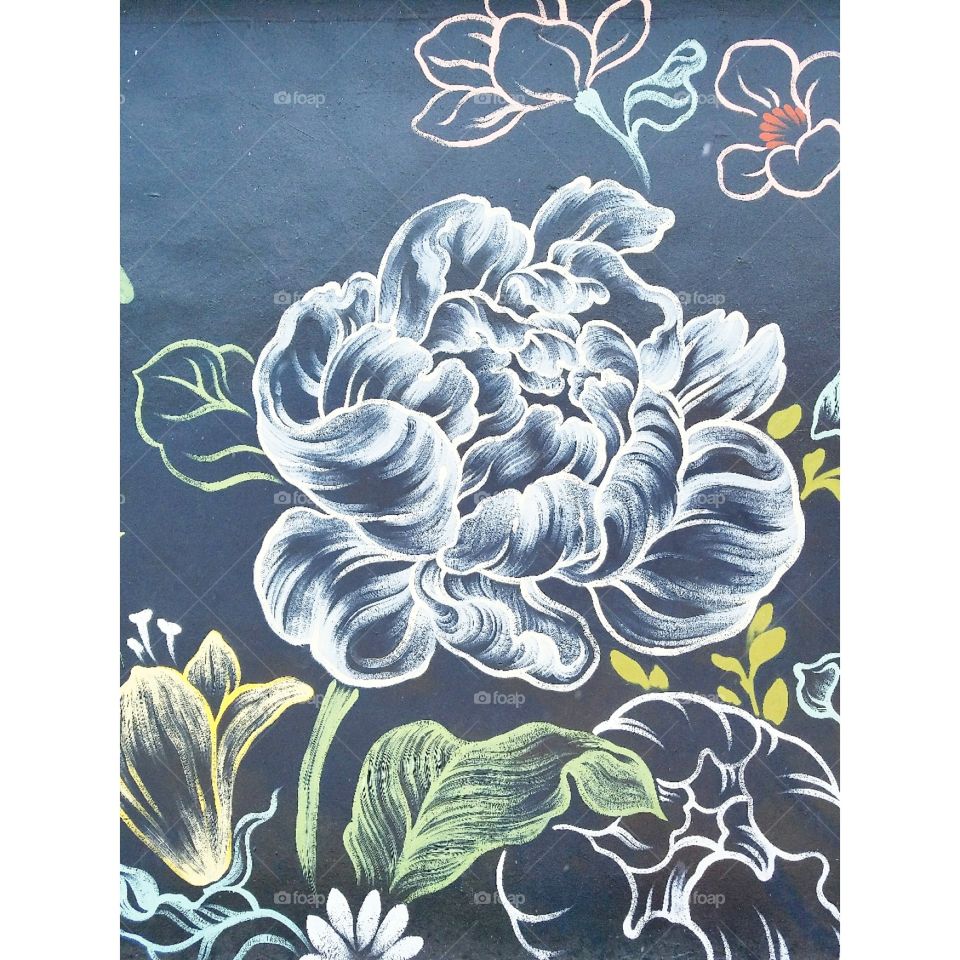 floral mural