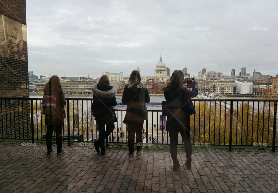 Taking in the views of the City of London .. December 2018