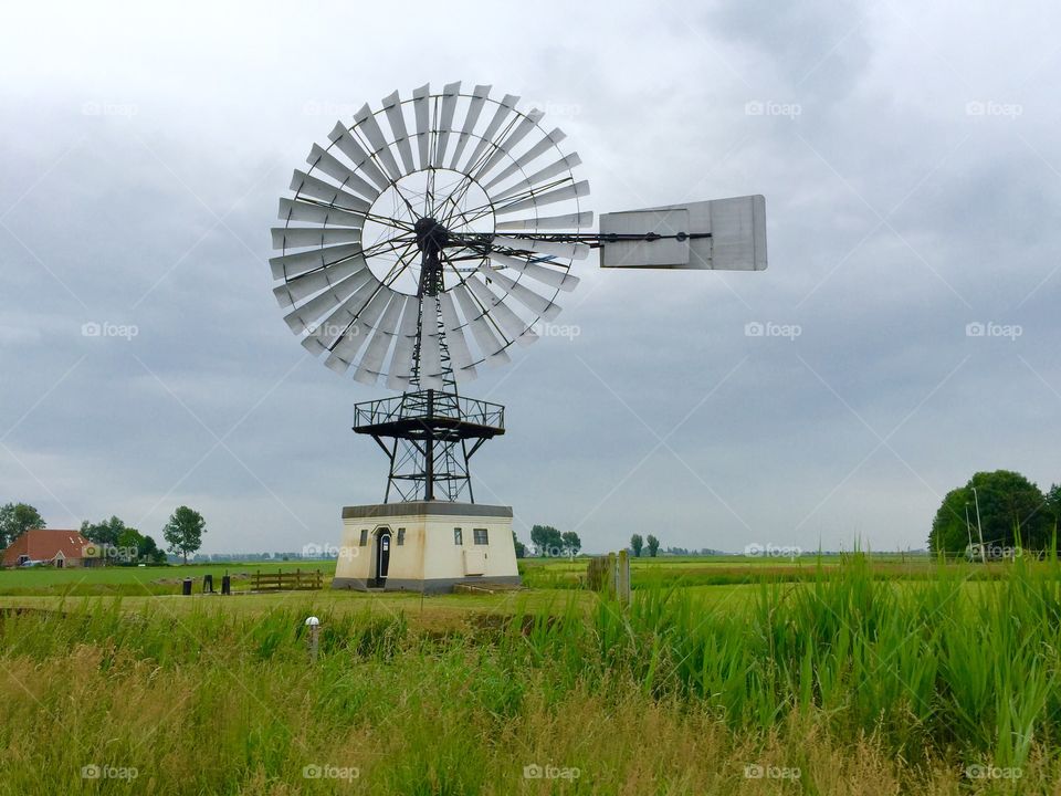Steal windmill in the Netherlands