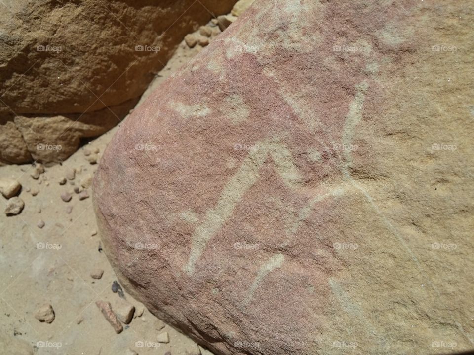 Petroglyph in Red Rock canyon Las Vegas