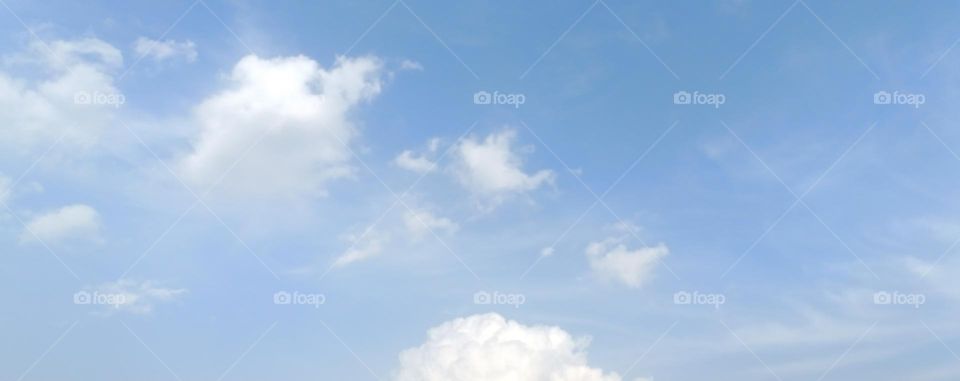 beautiful white clouds in the sky
