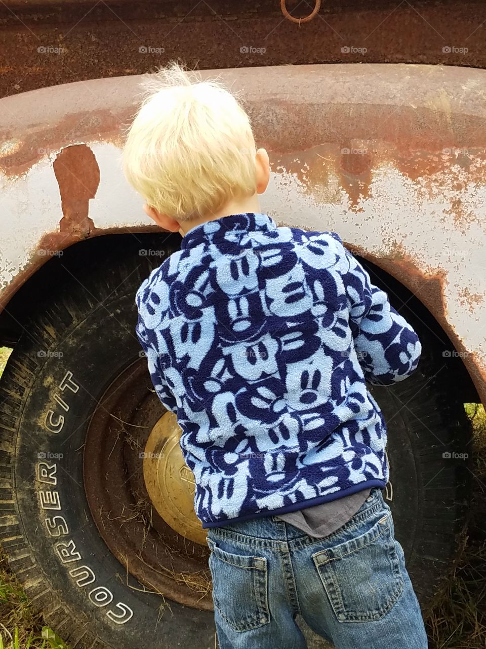 Checking out the old truck