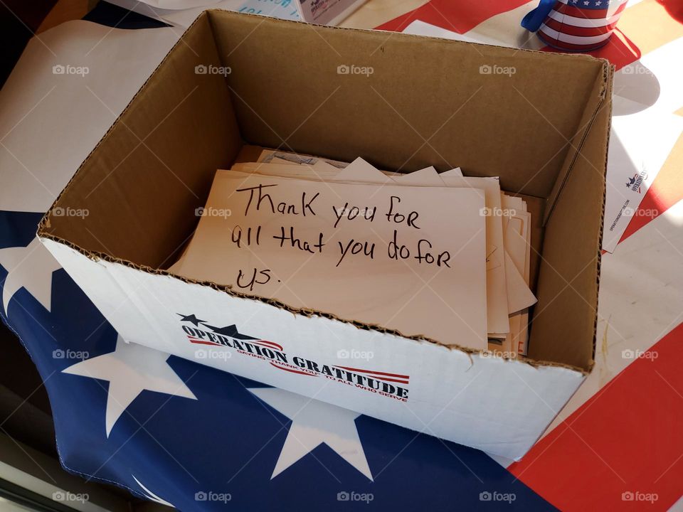 Operation Gratitude- Thank you letters