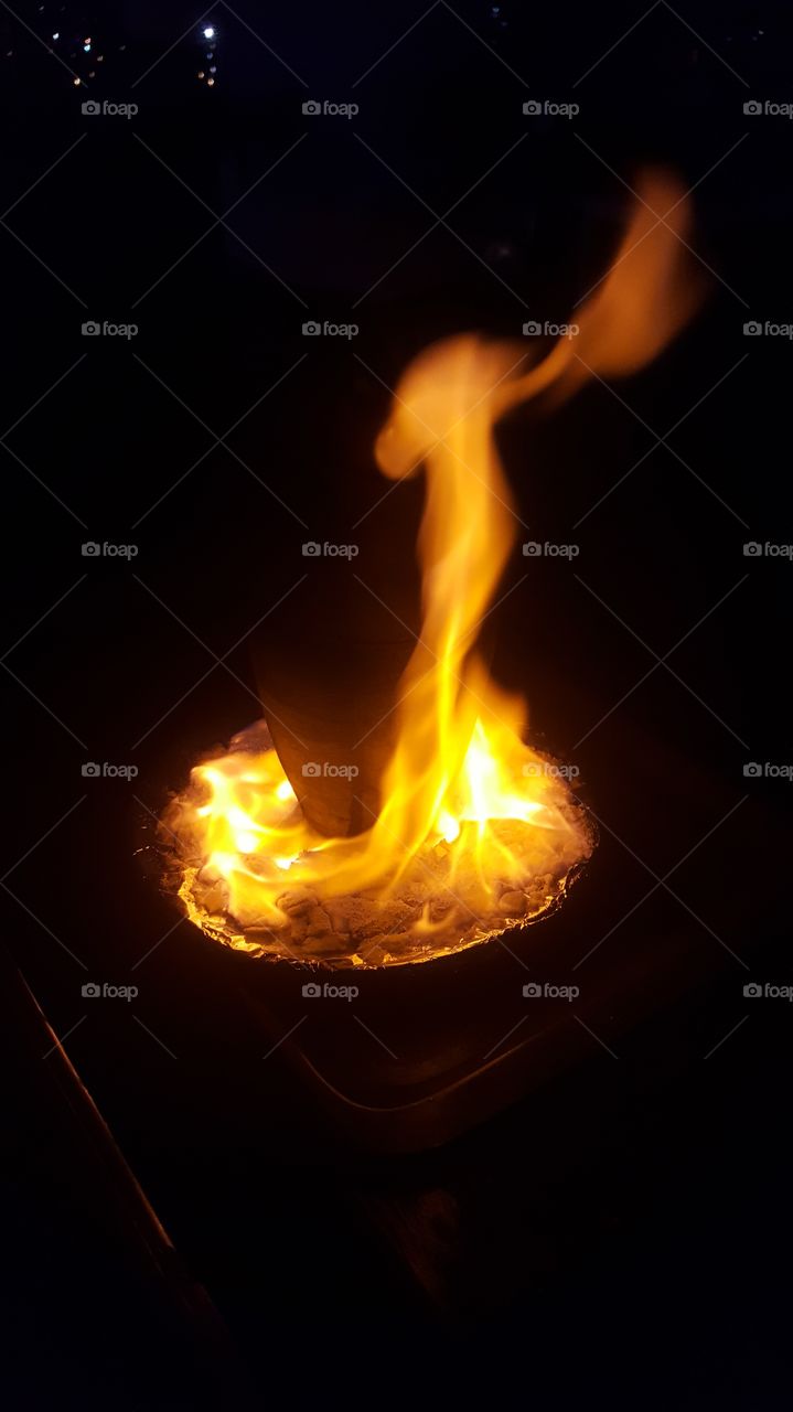 Anfora kebab on fire