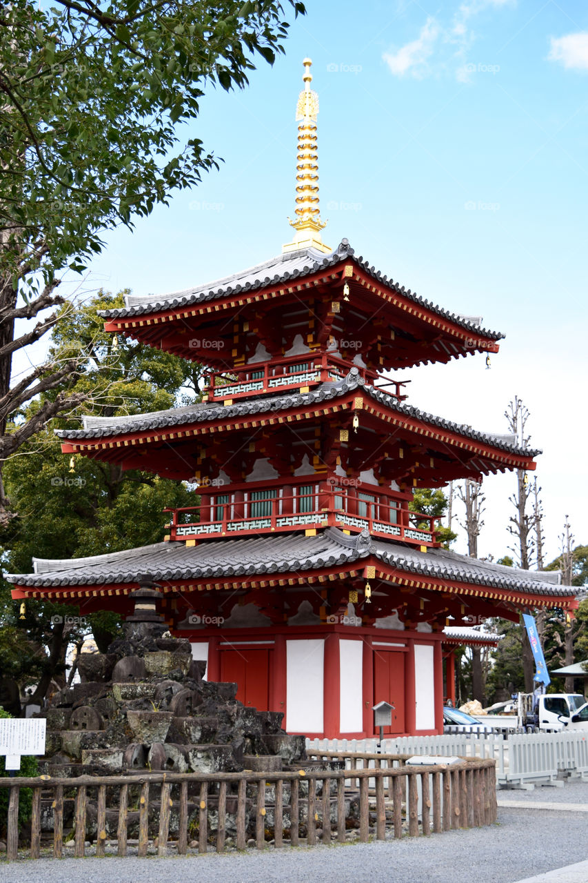 Three-storied pagmda of  Hosenji Temple (Nakano-ku, Tokyo)