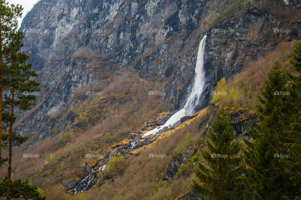 Waterfall in Flam, Norway