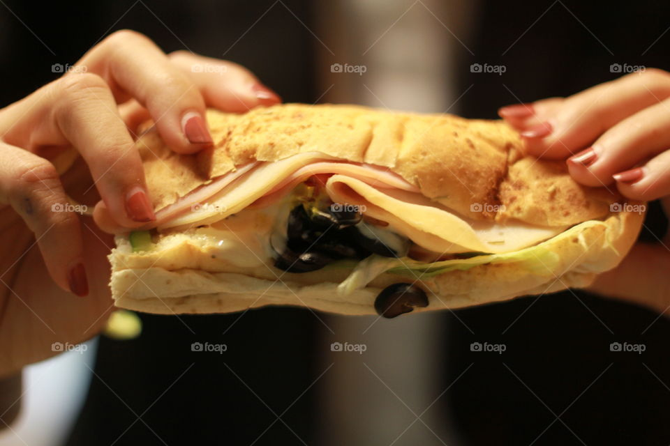 Woman ready for eating food