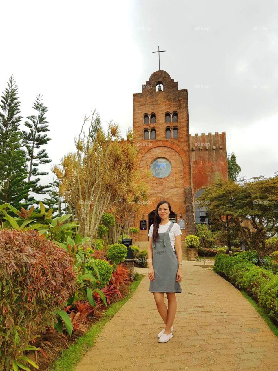 Front view of old Caleruega Church in Phillipines. This Church is too small yet worth every praise due to its quality architecture and style.