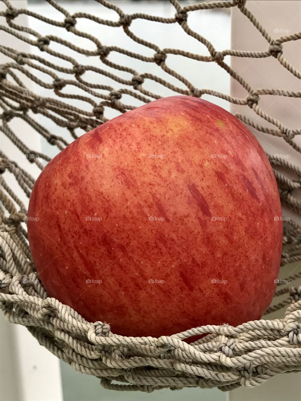 Apple in a net