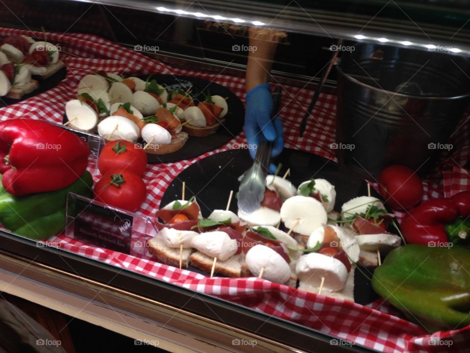 cheese skewers in Madrid 