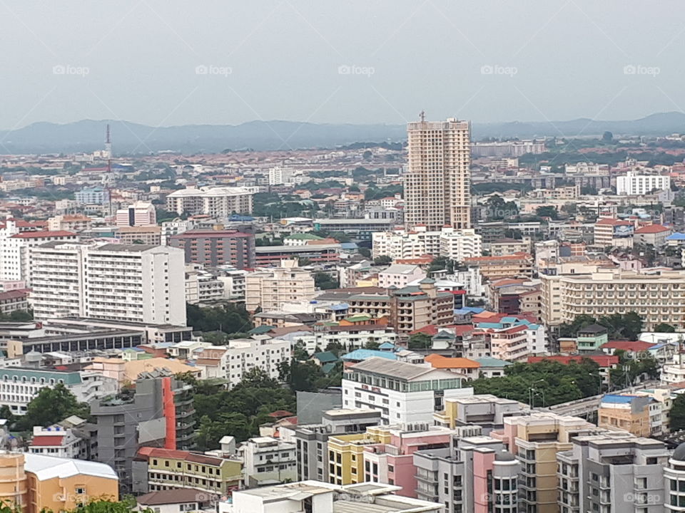 Pattaya city from top view