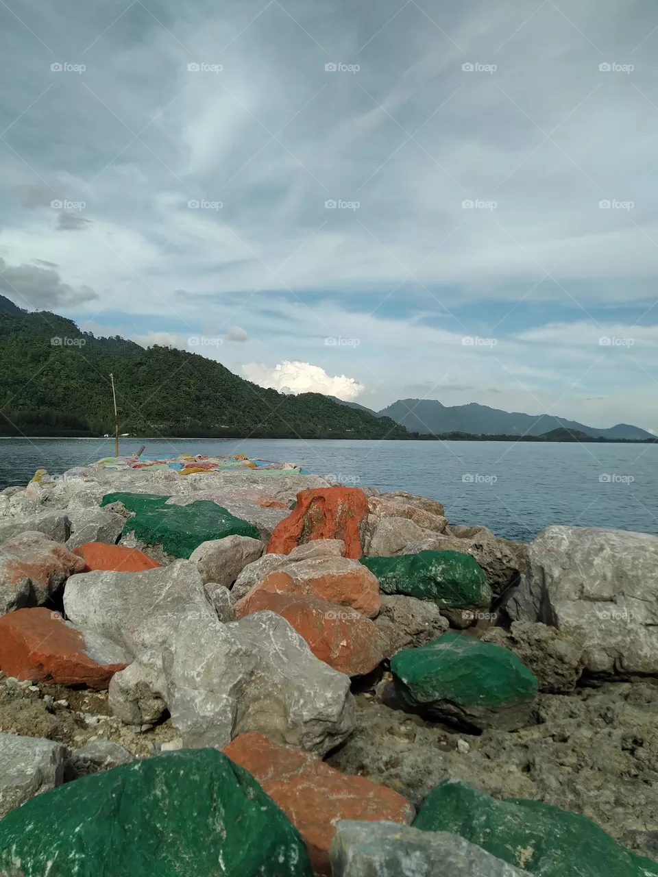 View landscape the beach of Aceh, Indonesia.