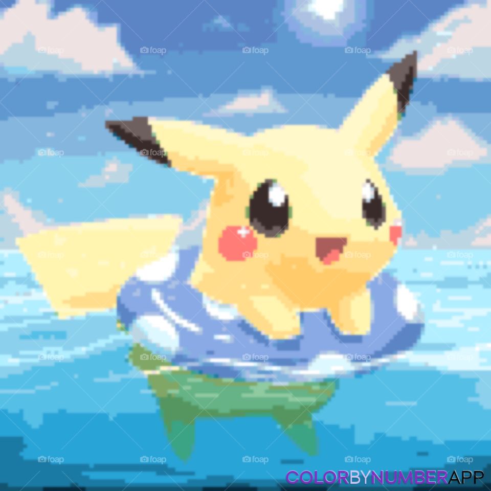 Summer vacation is on it’s way, and I love the bright and sunny days of summertime. Here’s a picture of Pikachu going swimming in the ocean on it’s summer holiday, feeling very happy that summer is here at last!