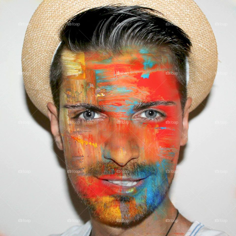 My digital painted face...