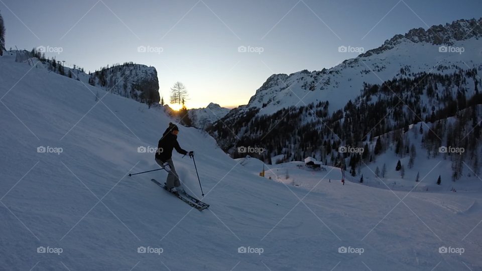Skiing in dolomities...